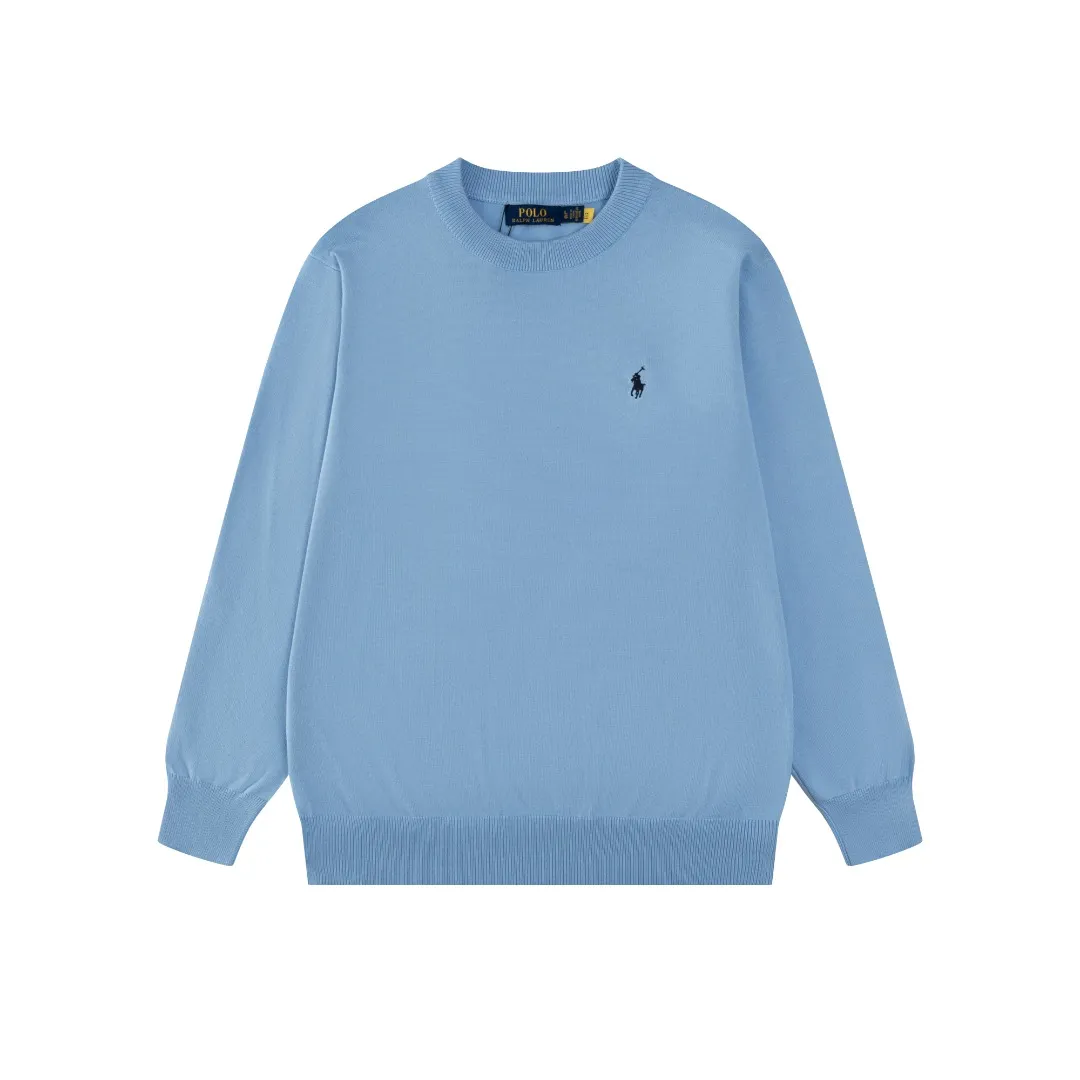 P206 #R80 Ralph Lauren Knitted Pony Embroidered Round Neck Pullover Sweater Official Website Synchronized Same Style for Men and Women Sizes: S-XL Color: White Blue Khaki Army Green Dark Gray Gray Navy Red Label Navy Blue White Label Black White Label Black Red Label Classic Cotton Yarn 100% White Cotton High Quality Goods Classic styles have always been popular! The workmanship details are very good! The simple round neck pullover sweater is always the standard, with classic brand embroidery on the chest! All major stars have the same style! Best for couples. High quality goods! Xinjiang cotton micro-elastic and smooth fabric has excellent quality. Pure cotton is soft and skin-friendly. Size: S M L